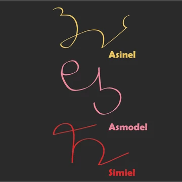 Asinel, Asmodel és Simiel angyalos gyertya csomag